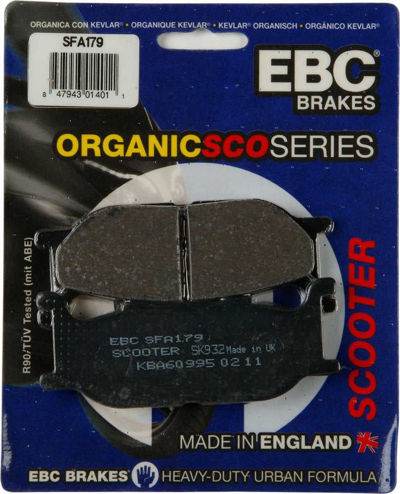 EBC 1 Pair Premium SFA Organic OE Replacement Brake Pads MPN SFA179