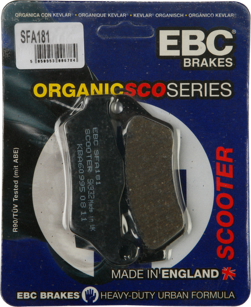 EBC 1 Pair Premium SFA Organic OE Replacement Brake Pads For Piaggio X9 Evolution 500 2006-2009