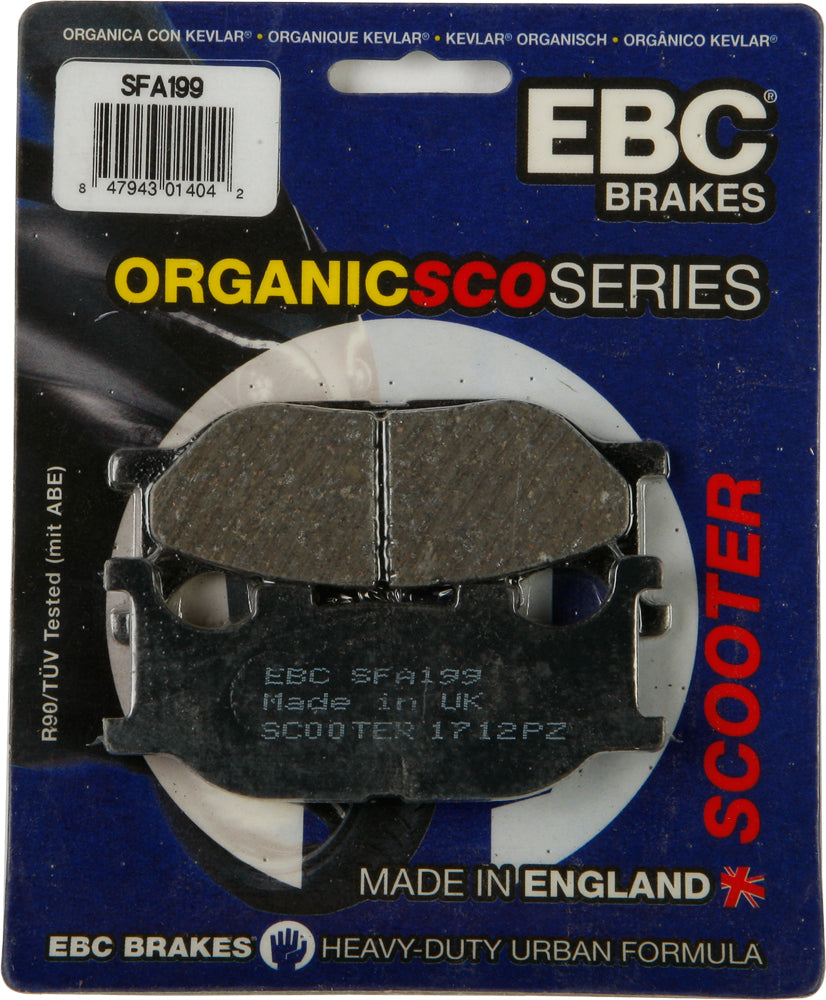 EBC 1 Pair Premium SFA Organic OE Replacement Brake Pads MPN SFA199