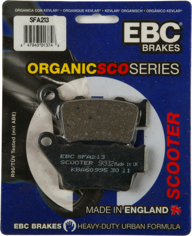 EBC 1 Pair Premium SFA Organic OE Replacement Brake Pads MPN SFA213