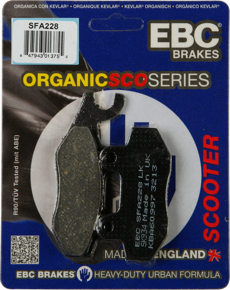 EBC 1 Pair Premium SFA Organic OE Replacement Brake Pads MPN SFA228