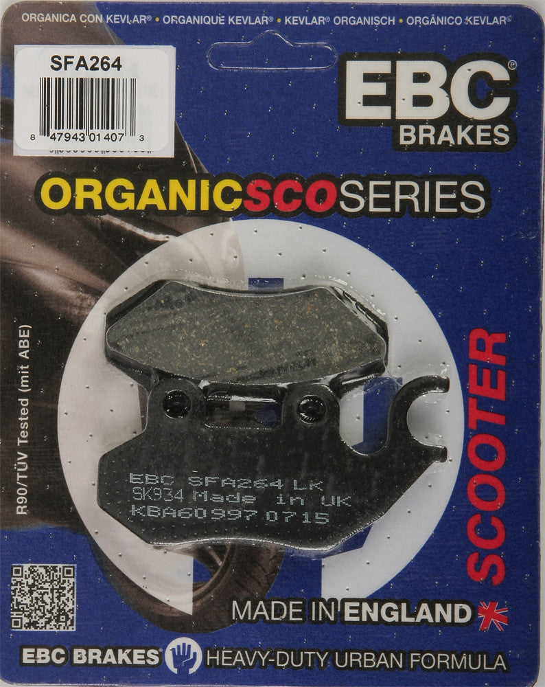 EBC 1 Pair Premium SFA Organic OE Replacement Brake Pads MPN SFA264