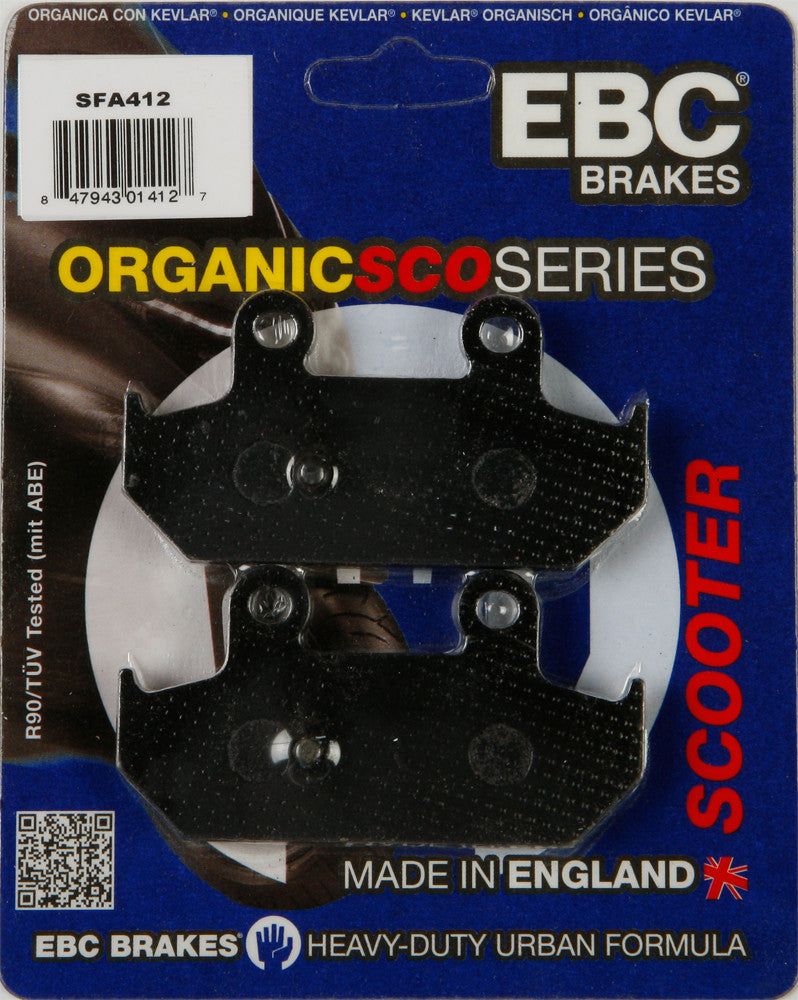 EBC 1 Pair Premium SFA Organic OE Replacement Brake Pads MPN SFA412