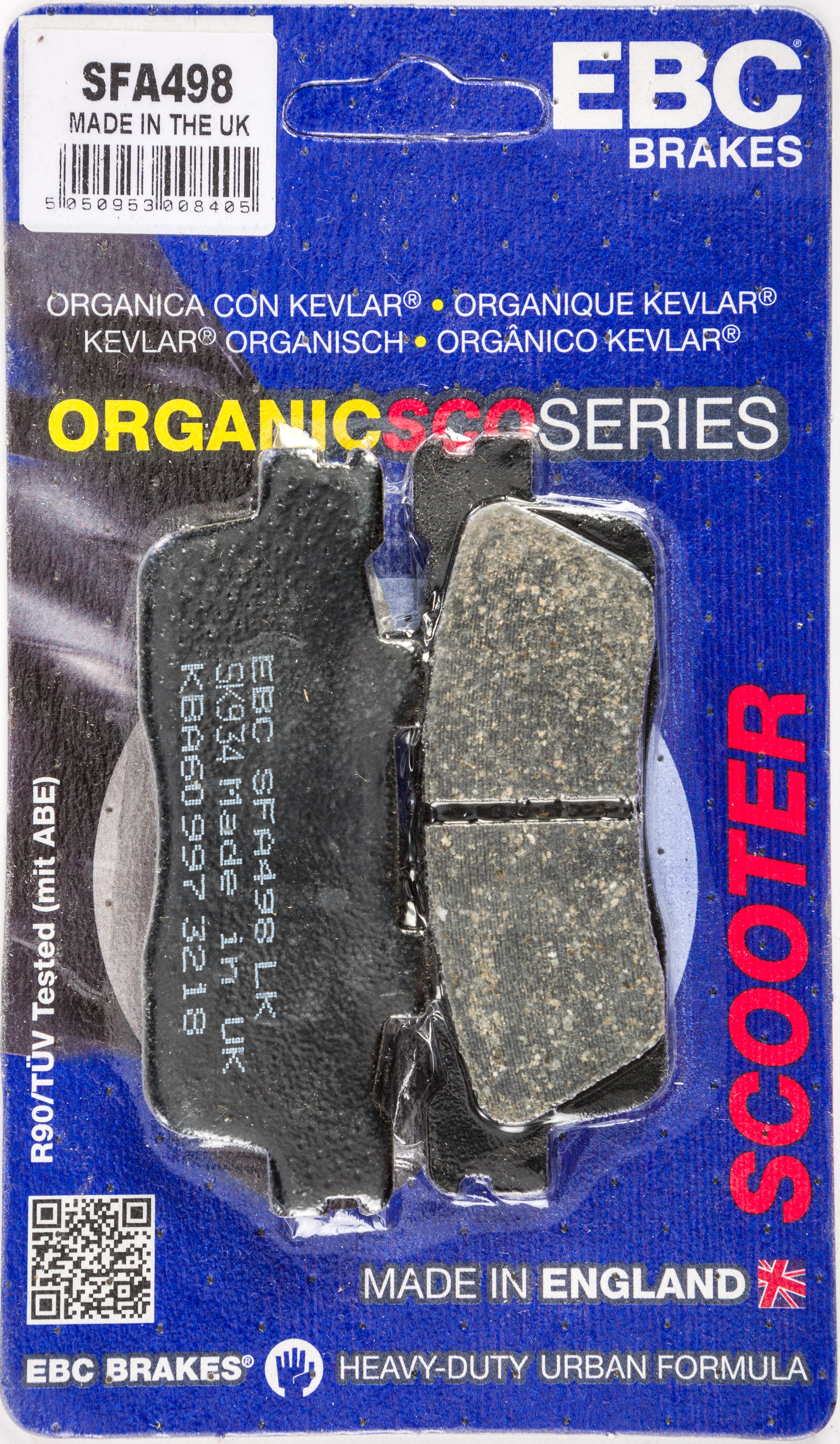 EBC 1 Pair Premium SFA Organic OE Replacement Brake Pads MPN SFA498