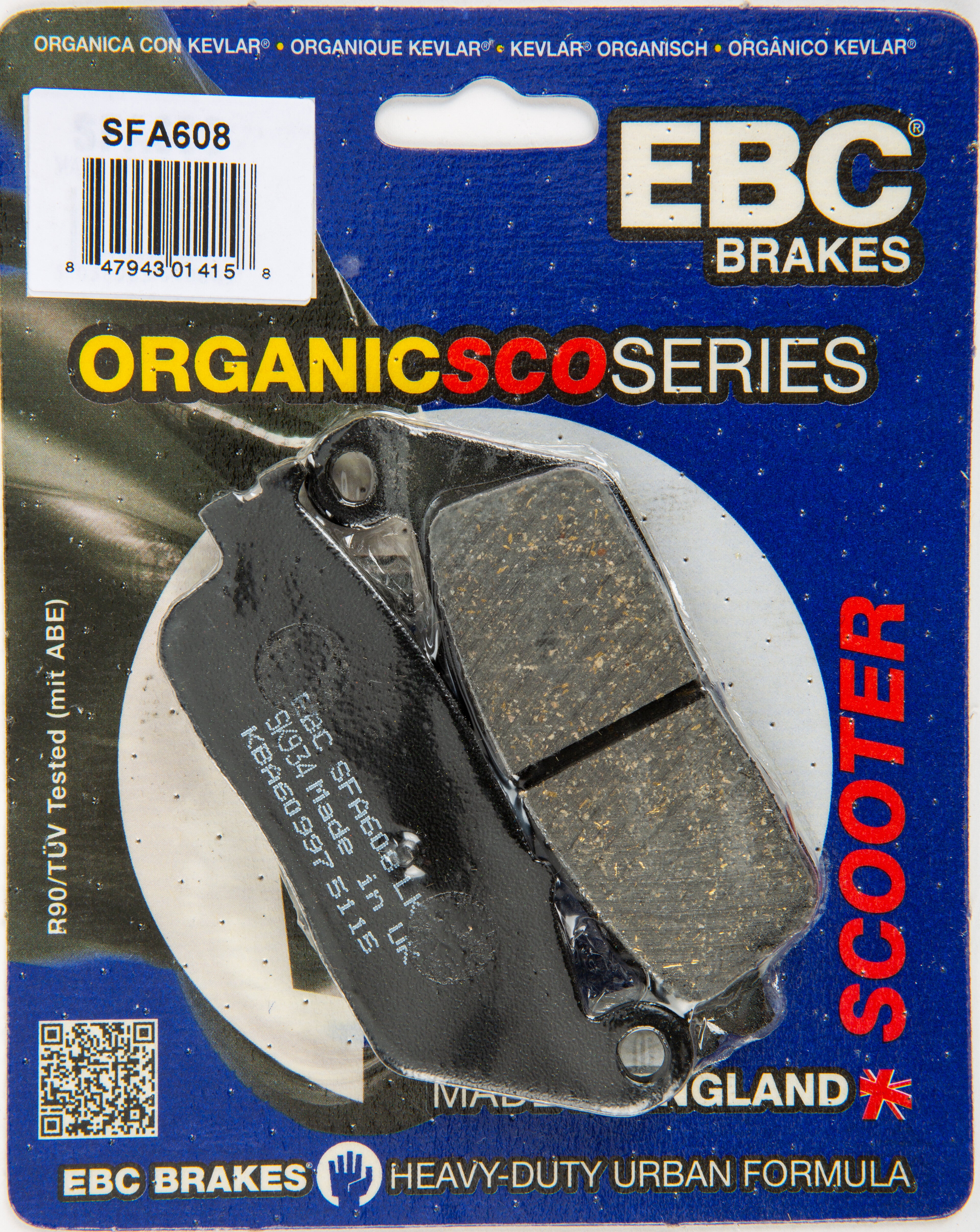 EBC 1 Pair Premium SFA Organic OE Replacement Brake Pads For Kymco Xciting 500 Ri 2005-2014