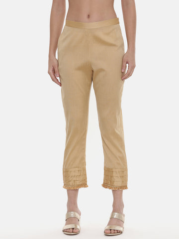 Silk Trouser - Golden Beige – PowerSutra