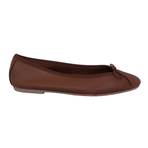 classic unstructured leather ballet flats