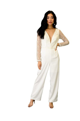 An elegant formal jumpsuit can be a perfect outfit for a wedding