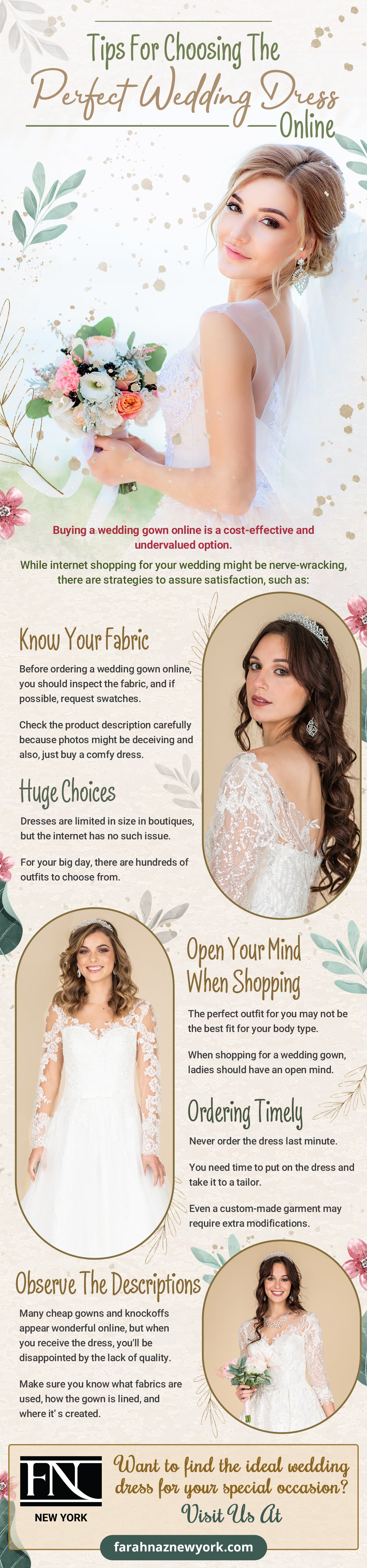 tips for choosing perfect wedding dress online