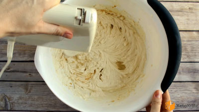 A person making dough