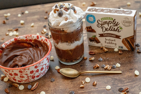 Simply Delish Mason Jar, bowl  and a spoon on a table