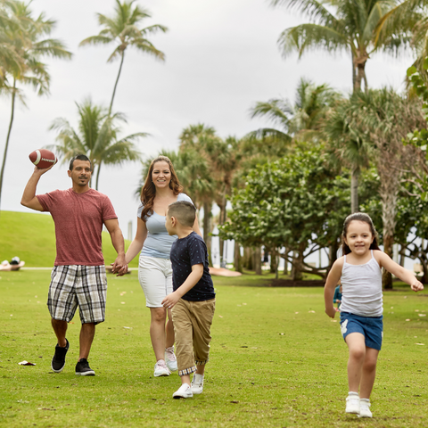 family at park