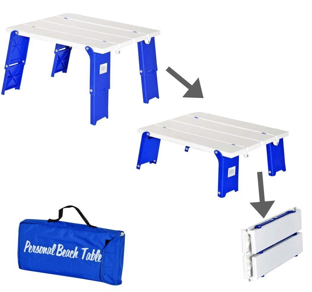 Rio Beach 20 Panel 7 Umbrella Portable Folding Beach Table Vermilion Outdoor Supply