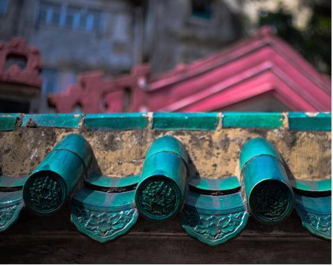 Hong Kong Temple Tiles Repetition Photography