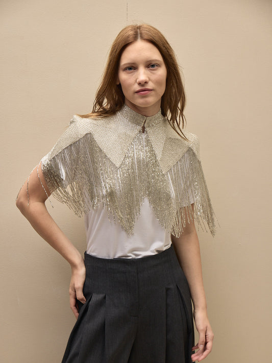 Silver Joie Top in Bugle Bead