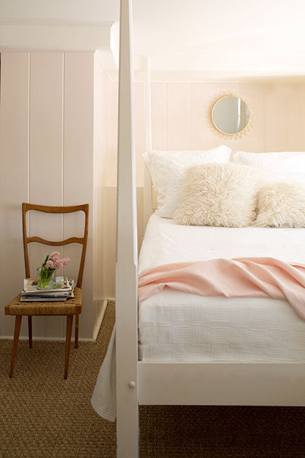 Cozy, light-filled bedroom