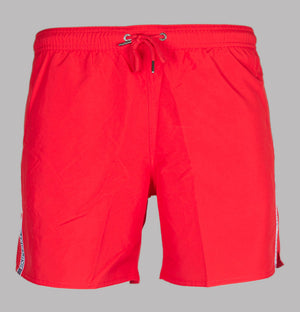 Emporio Armani Logo Taping Swim Shorts Red – Bronx Clothing