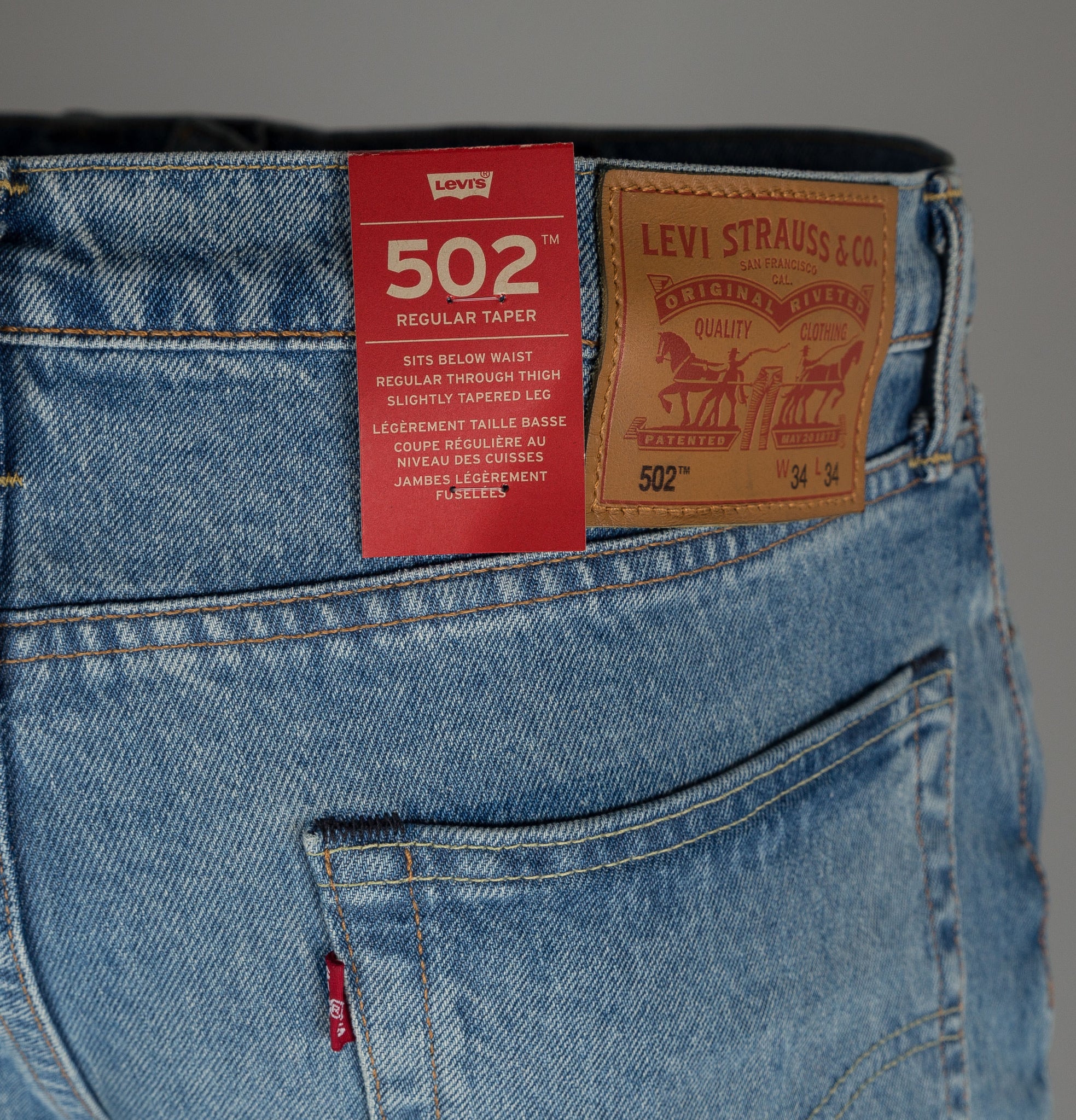 Levi's® 502™ Regular Taper Fit Stretch Jeans Swaggu – Bronx Clothing