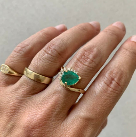 Emerald Custom Engagement Ring