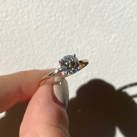 Custom Diamond Engagement Ring Mixed Metals