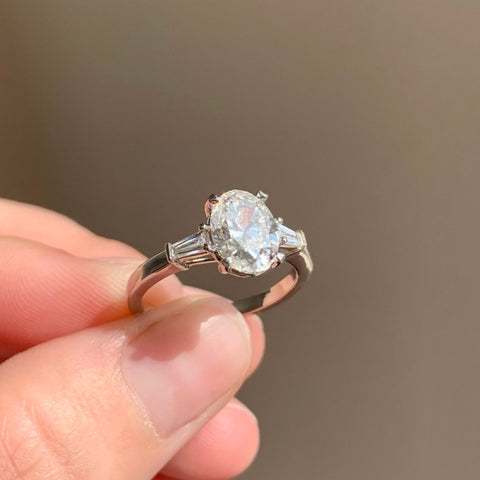 Baguette Diamond Engagement Ring 