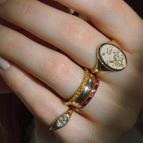 Flower Signet Ring