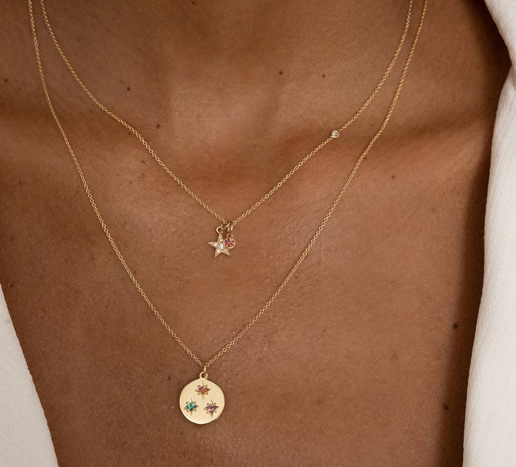 garnet birthstone necklaces