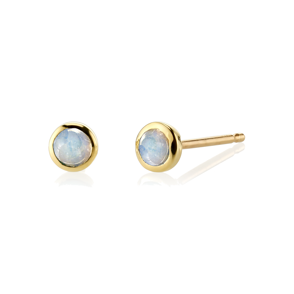 opal birthstone earrings yellow gold