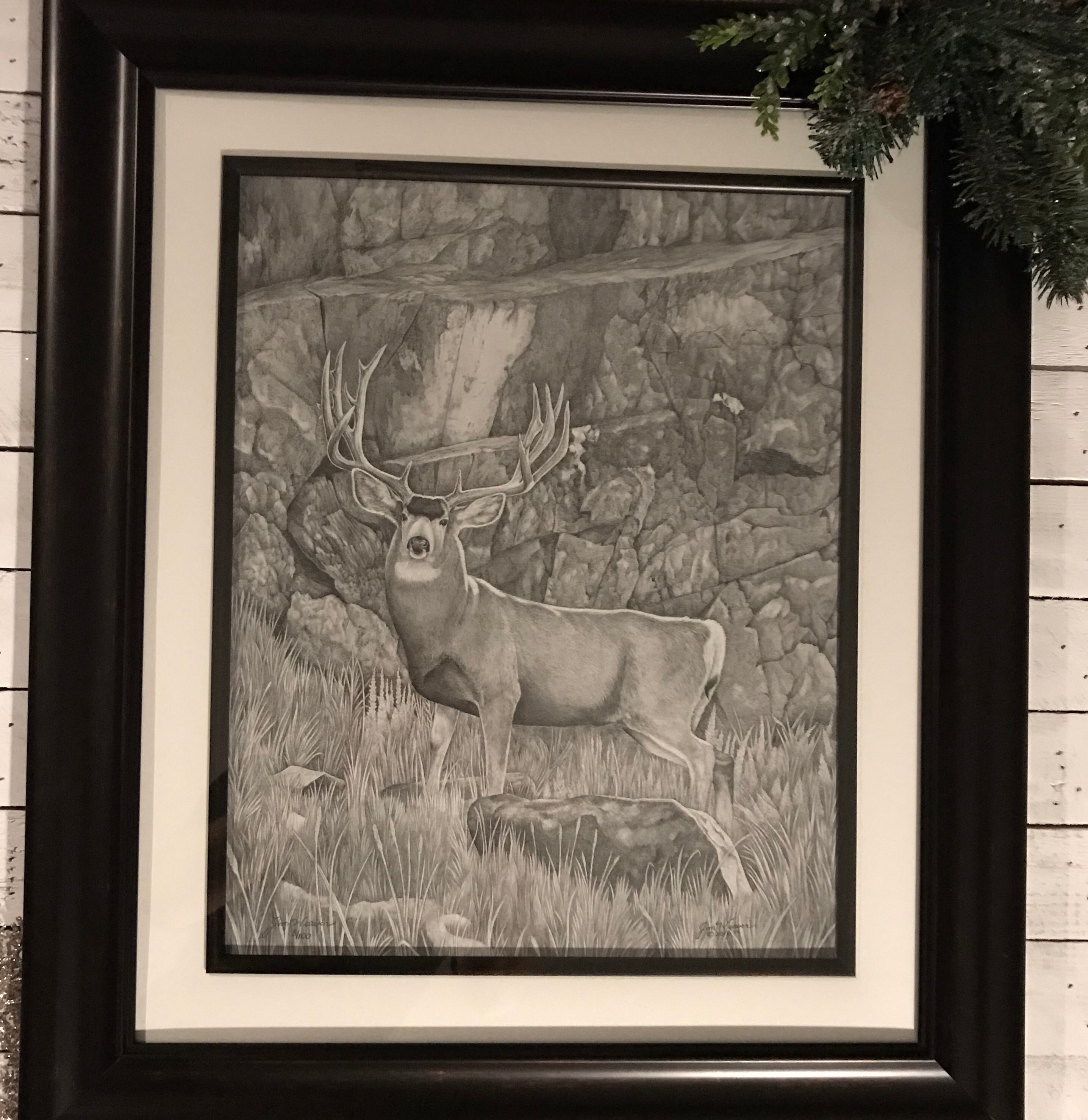 “Caught” framed print