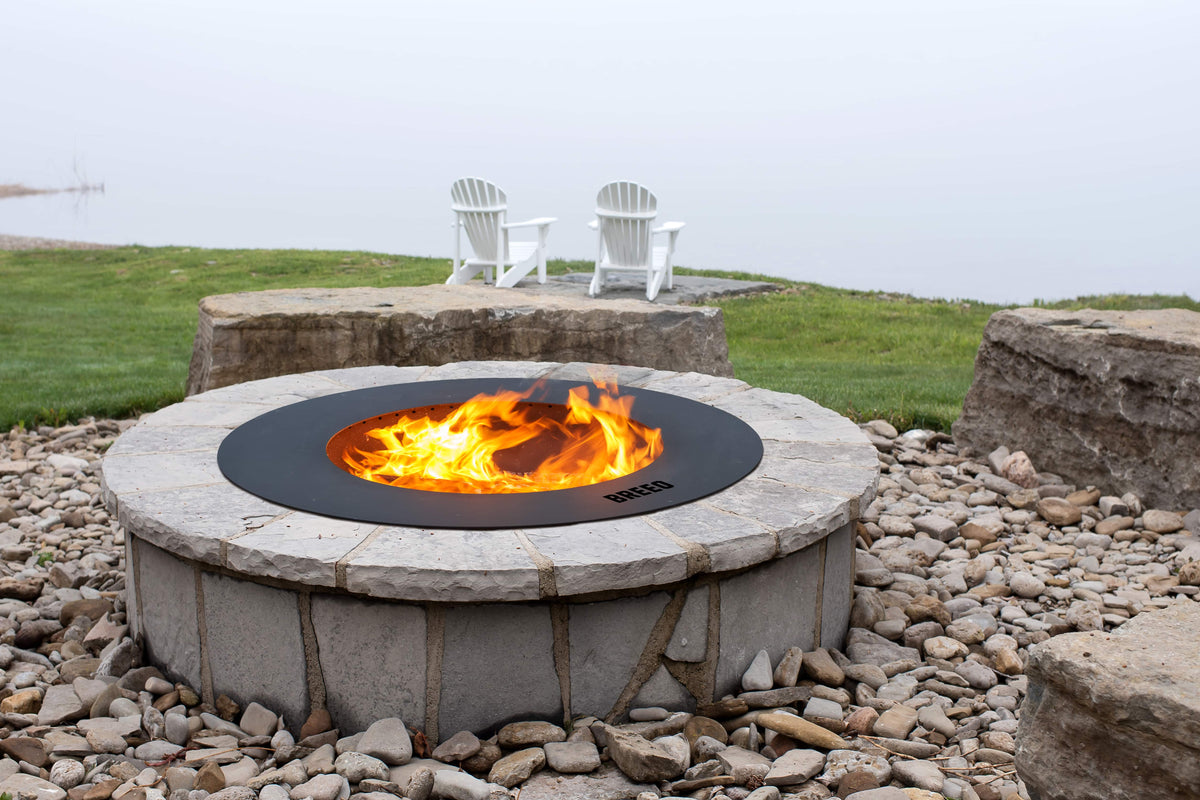 Zentro Smokeless Round Fire Pit Steel - Breeo