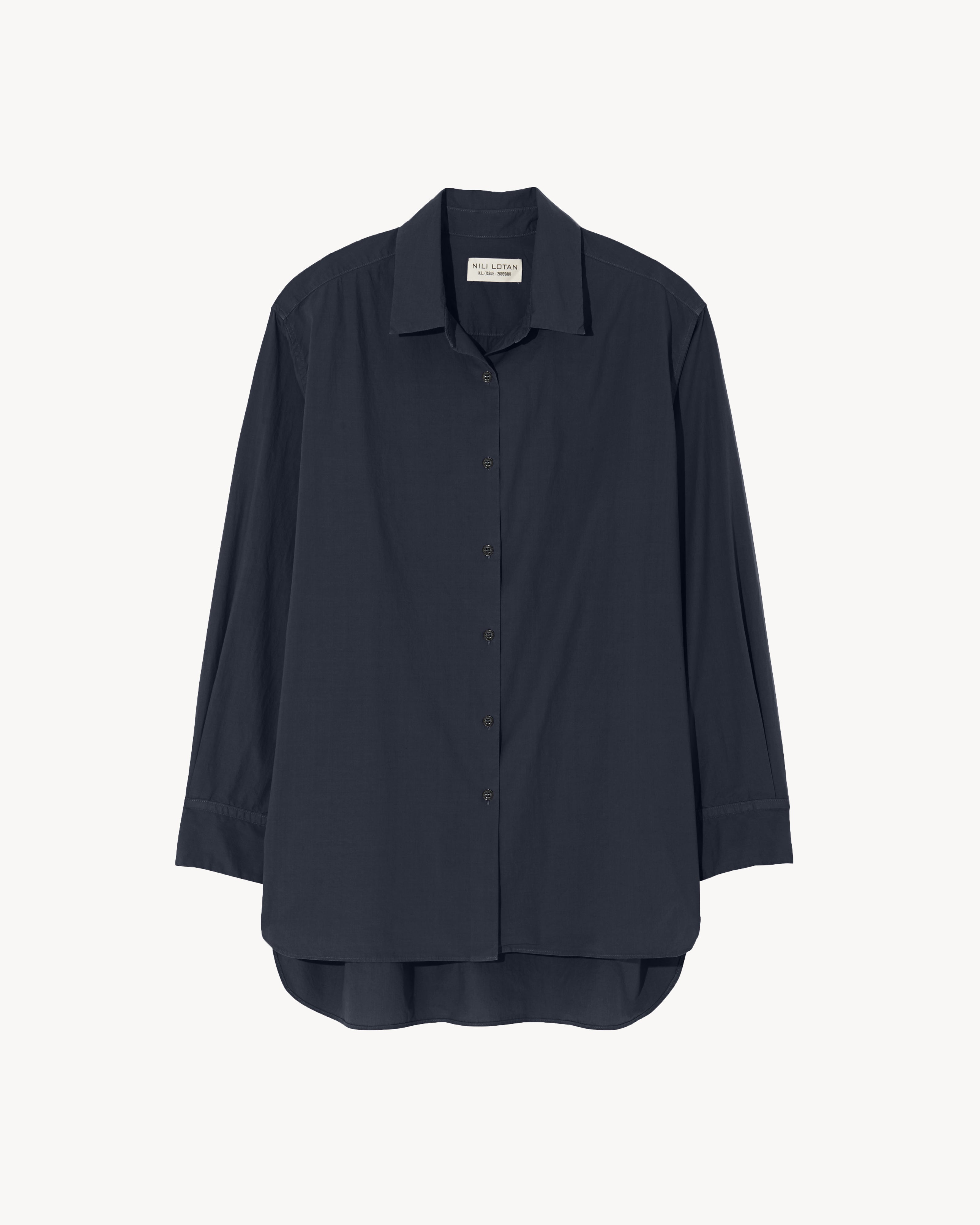 Nili Lotan Yorke Shirt In Dark Navy