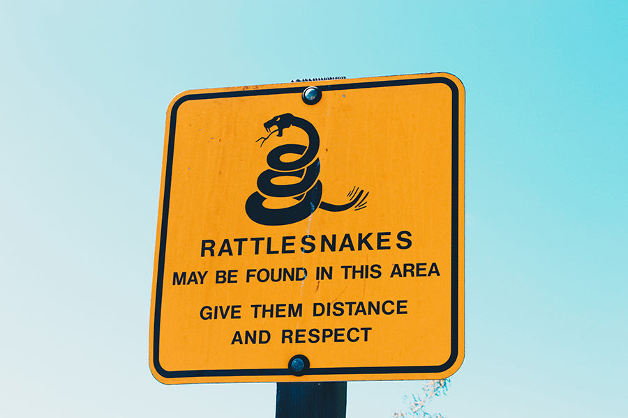 Rattlesnake warning sign