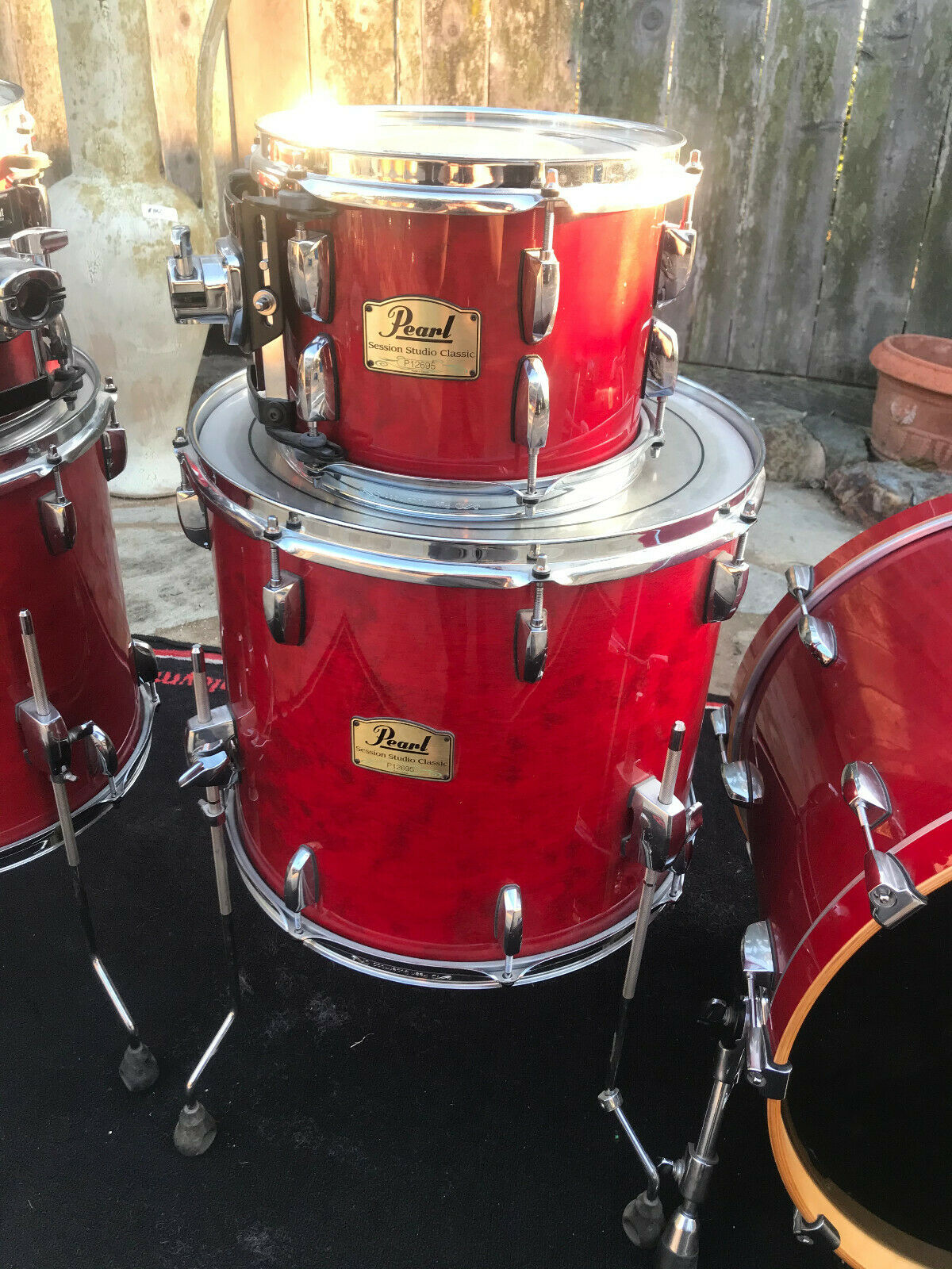 Pearl Session Studio Classic Sequoia Red Drum Set kit 5pc – Blakes Drum Shop