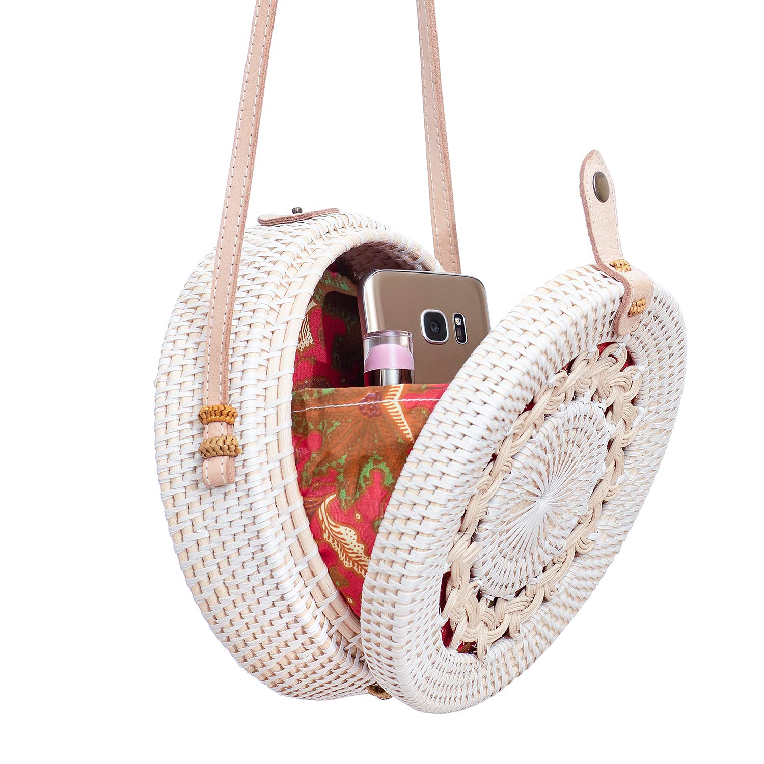 circle woven purse