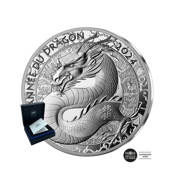 Acheter Pièce de monnaie Dragon commémorative chinoise, mascotte Dragon,  pièces de collection plaquées or, 2024