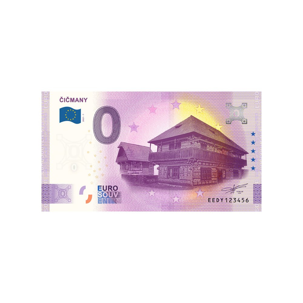Billet souvenir de zéro euro - Čičmany - Slovaquie - 2021