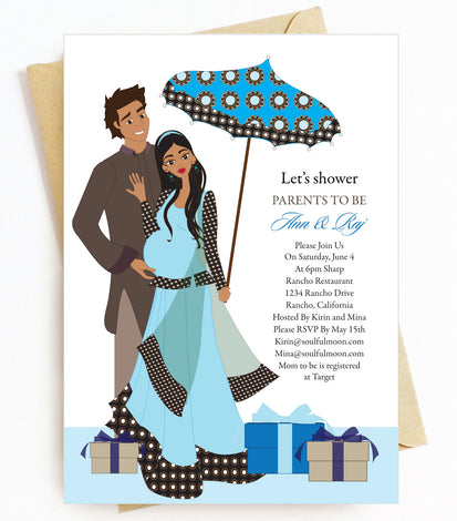 Custom Invitations Indian Invitations African American Baby