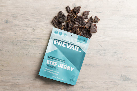 A pack of prevail beef jerky