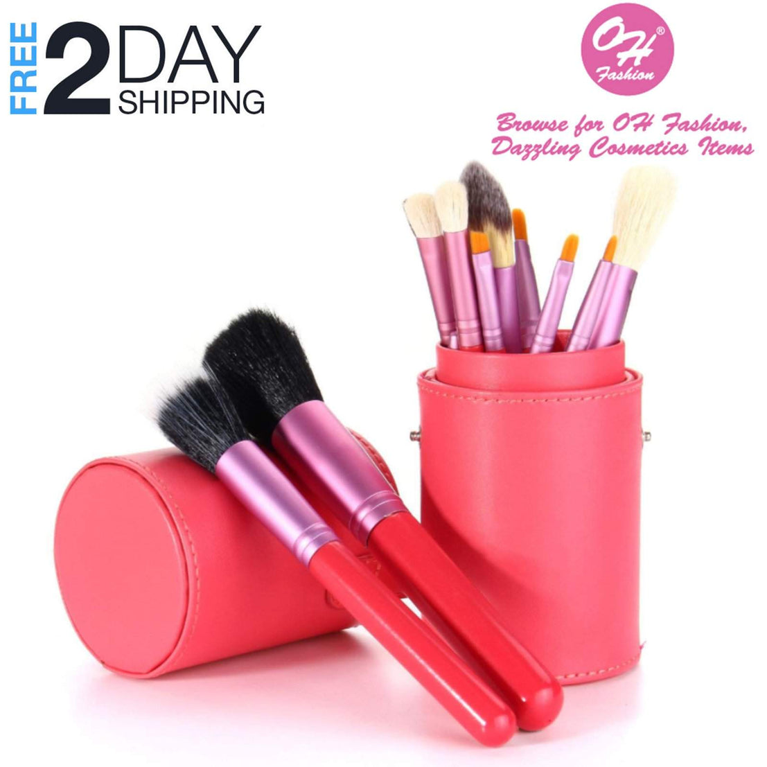 pink makeup brushes