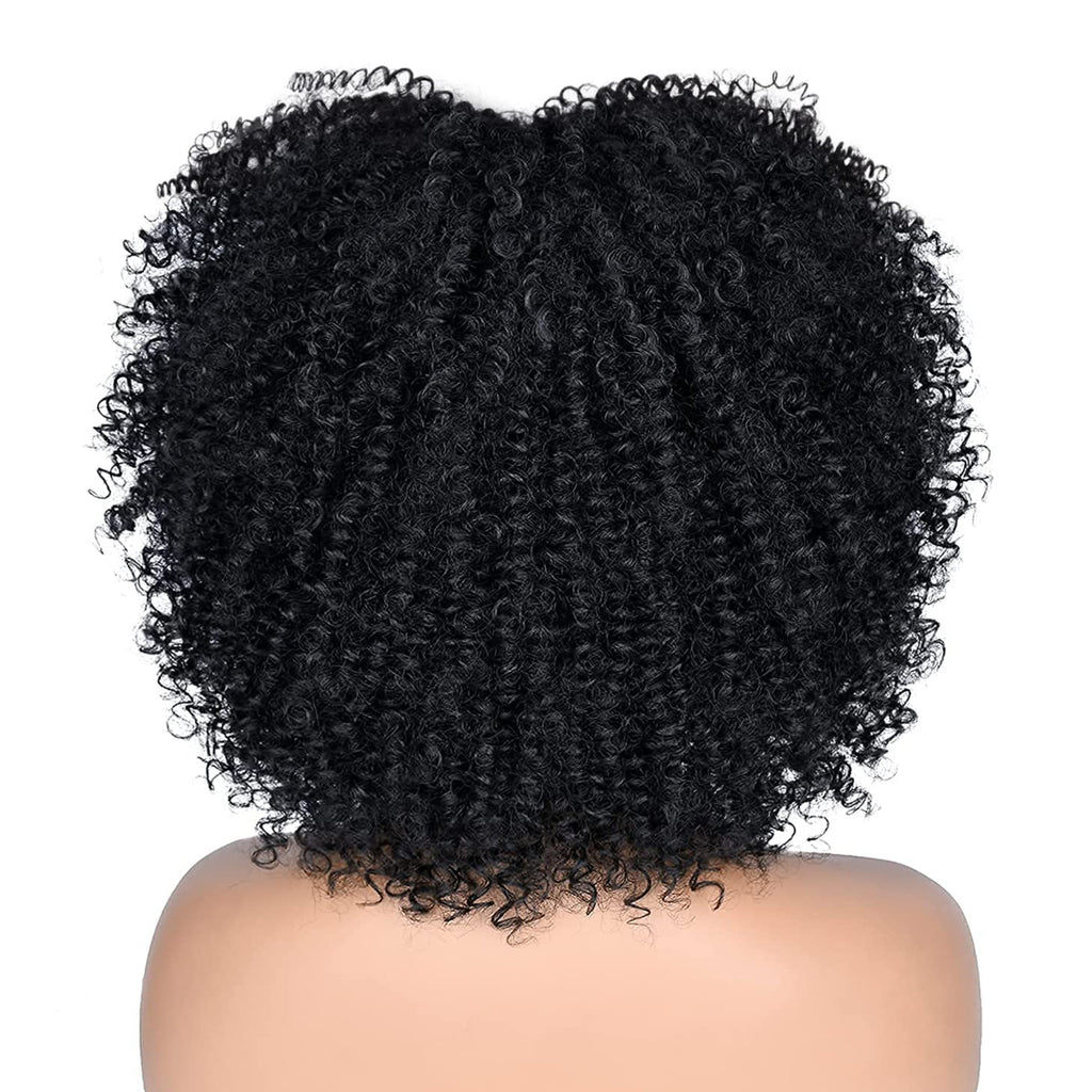 black curly hair from the back