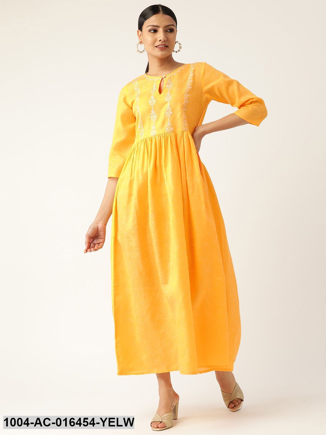 Buy Curvy Lane Plus Size Dyed V Neck Cotton Fit & Flare Dress - Dresses for  Women 23851886 | Myntra