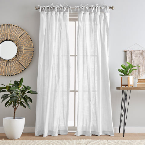 peri home cotton sheer curtain panels