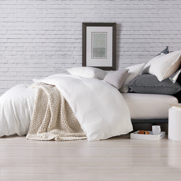DKNY PURE Comfy Bedding Duvet Collection White.