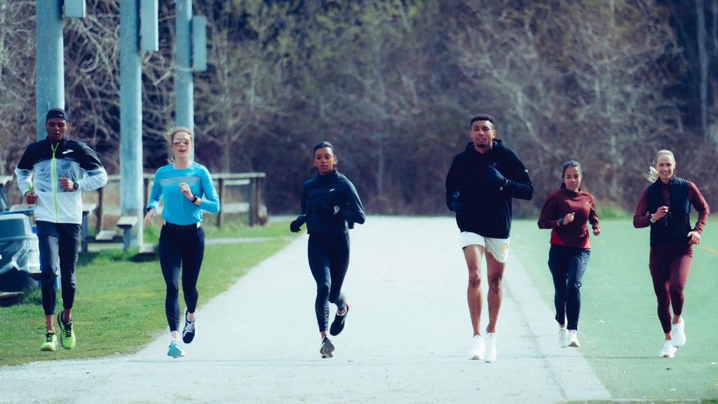 Photo of runners from the Brooks Beasts Track Club training in Seattle