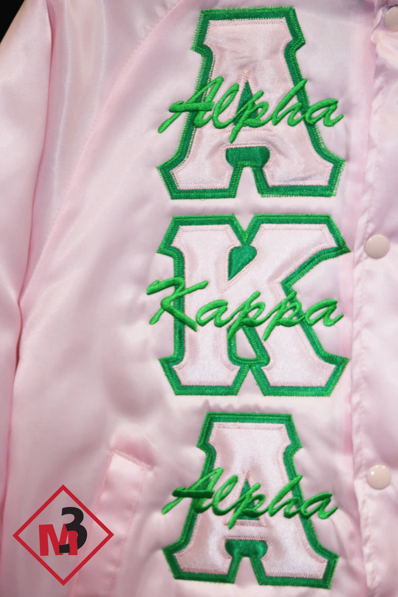 alpha kappa alpha satin bomber jacket