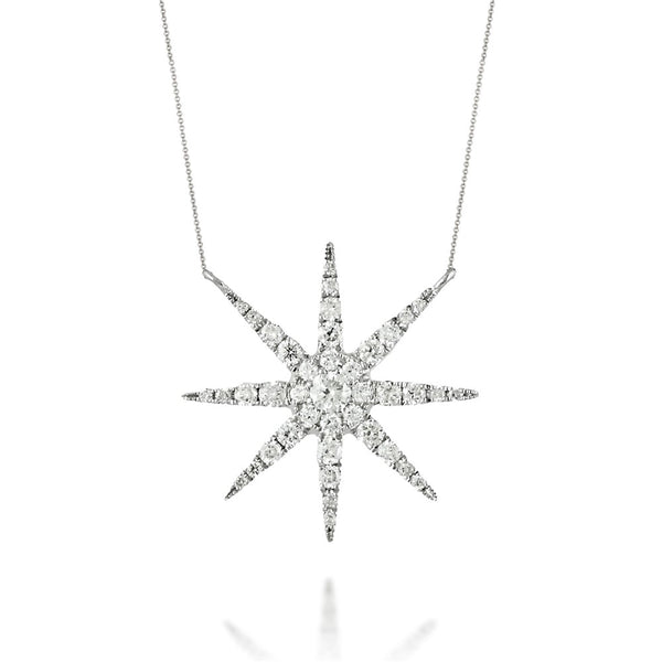 Doves - White Gold Diamond Star Fashion Necklace – Kuhn's Jewelers