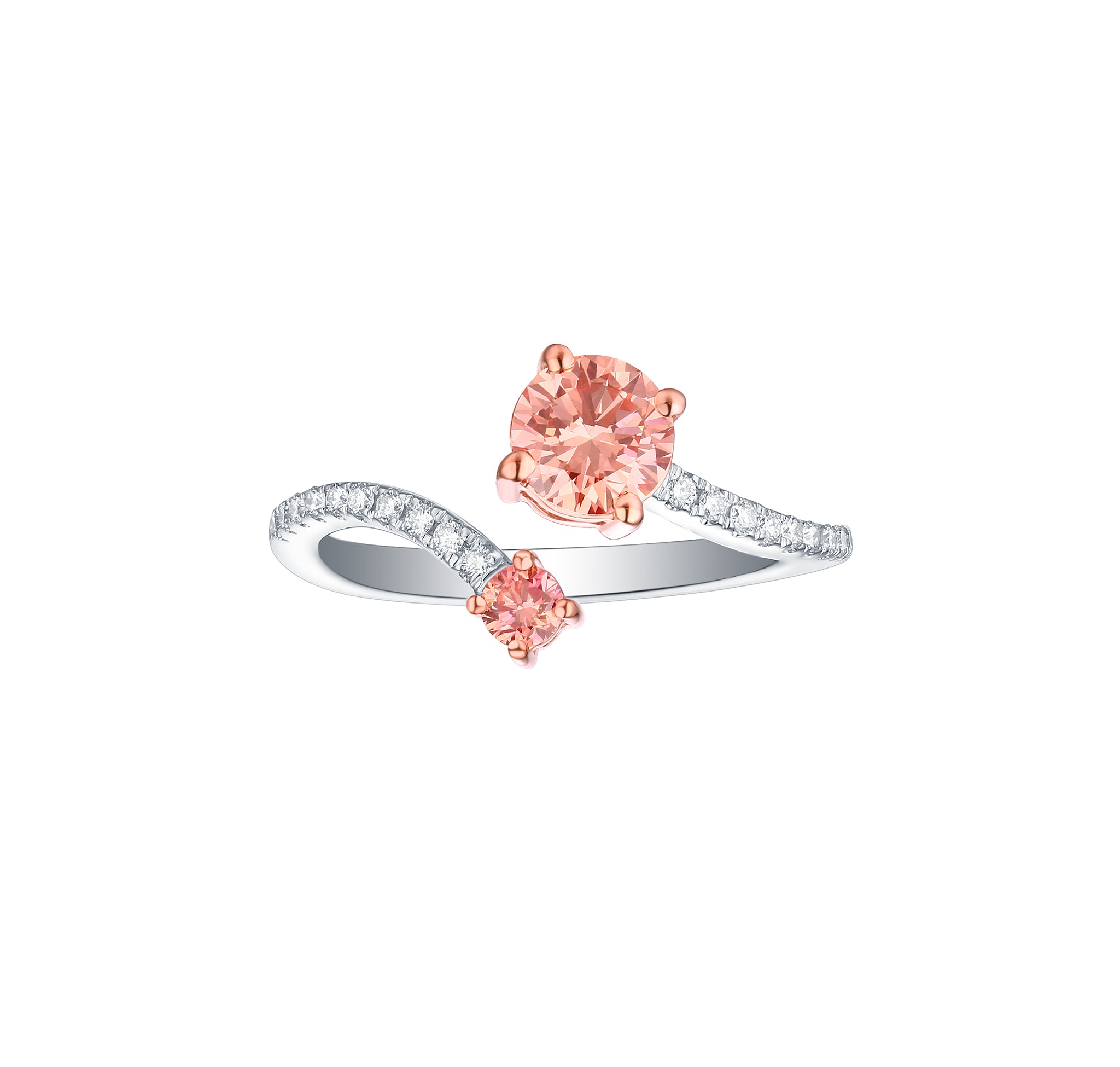 Souffle Pink 0.94ctw Lab Grown Diamond Ring R-00487PNK