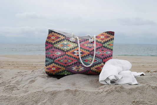 crochet weekender bag