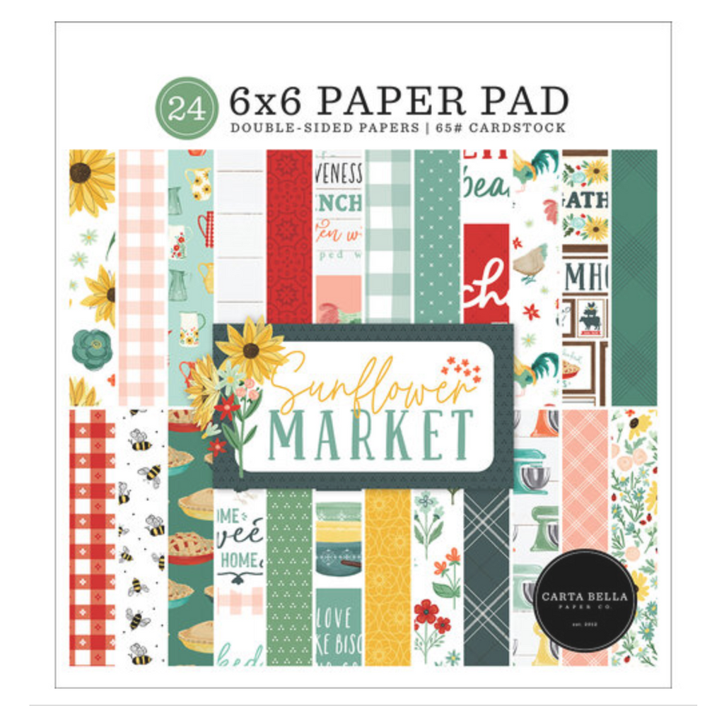 Carta Bella Double-Sided Paper Pad 6X6 24/Pkg-Farm To Table, 12 Designs/2  Each 