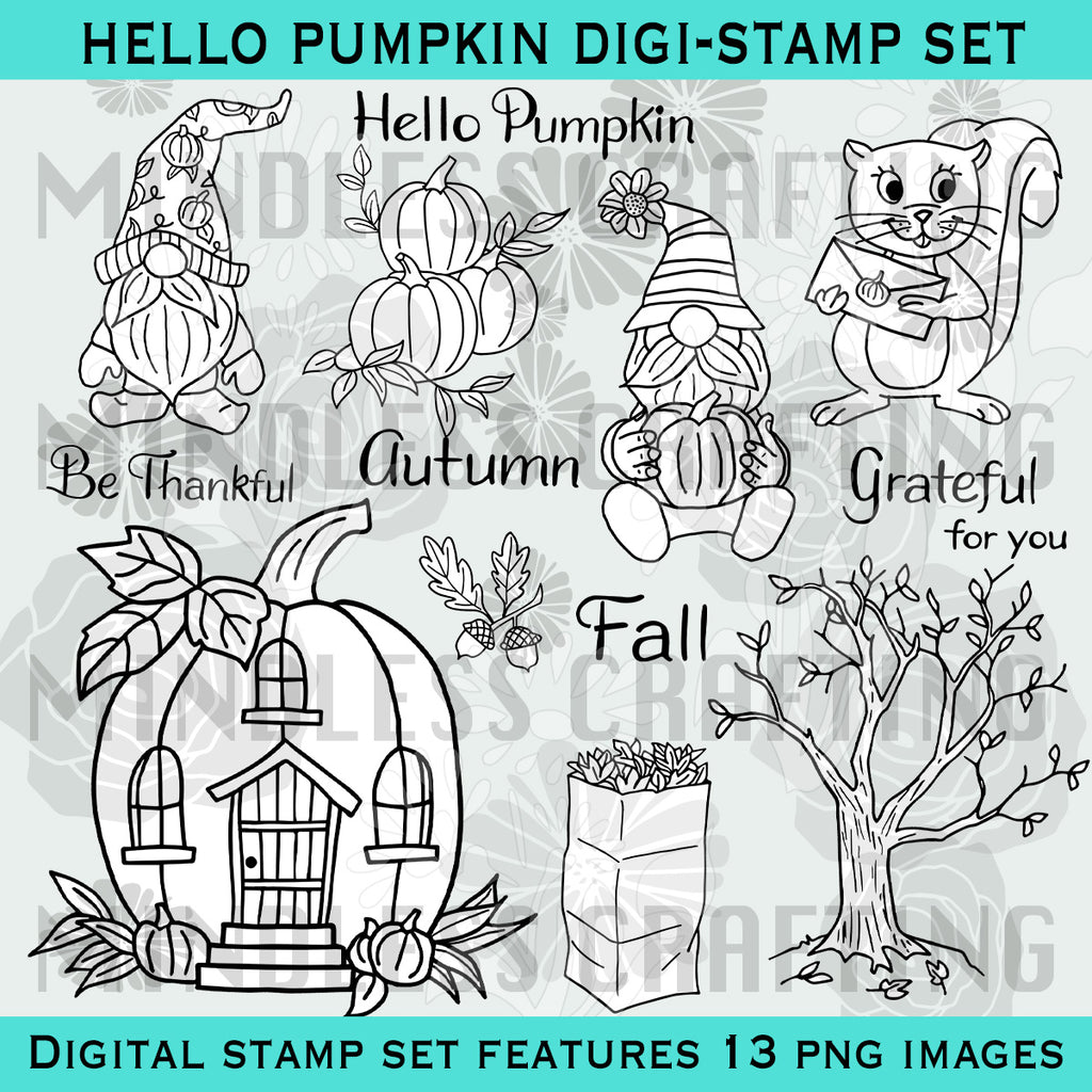 Miss Ink Stamps – Pumpkin Spice Sentiment Stamps